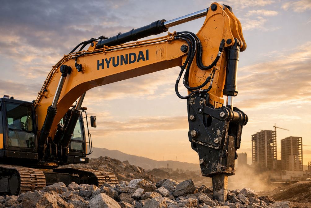 جک باکت و جک بوم و جک استیک بیل مکانیکی هیوندای